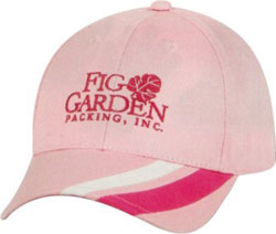 LEFT FRONT VIEW OF HAT WITH EMBROIDERED LOGO